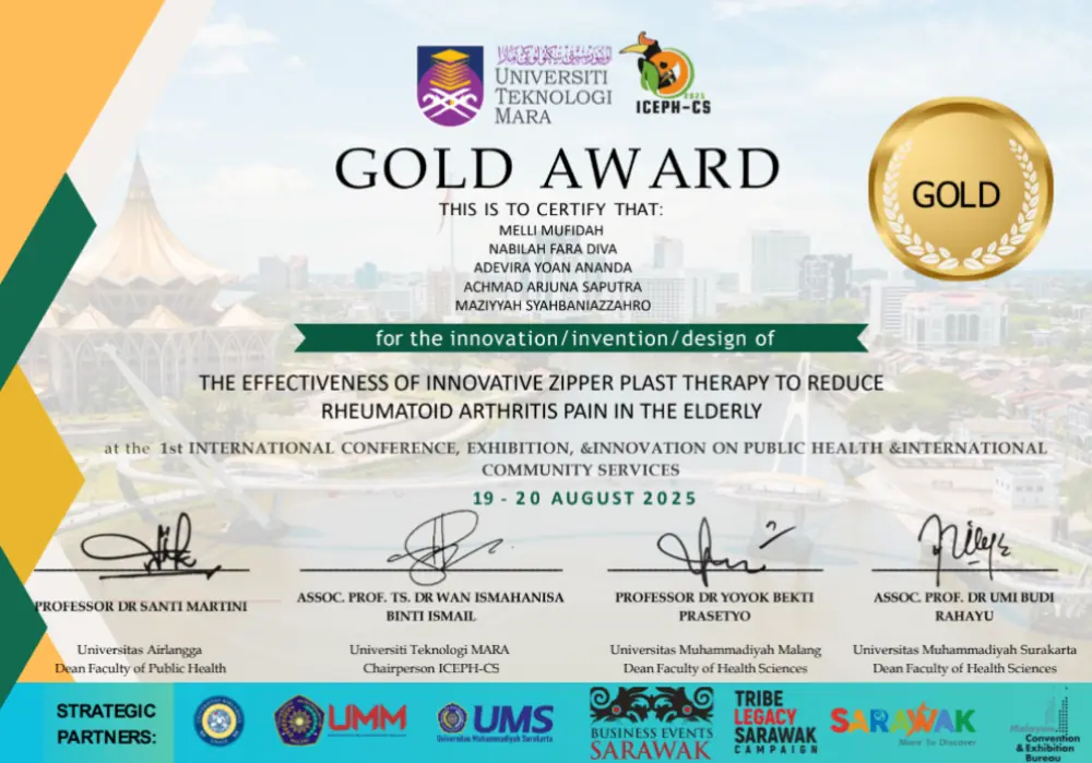Foto Penghargaan dan Prestasi Juara I Exhibition and Innovation Competition on Public Health 2025 Tingkat Internasional