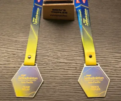 Foto Penghargaan dan Prestasi Juara I BWF Air Badminton Continental Championships Asia Pacific 2025 Tingkat Internasional