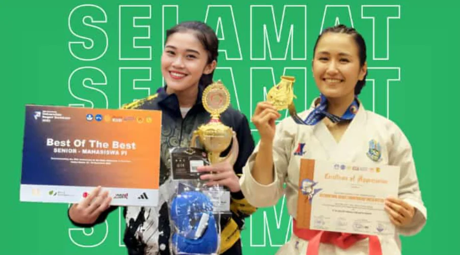 Gambar Berita Atlet UM Surabaya Sisilia Agustiani Ora dan Gaby Dara Ayu Raih Best of The Best di Kejuaraan Internasional Karate Championship 