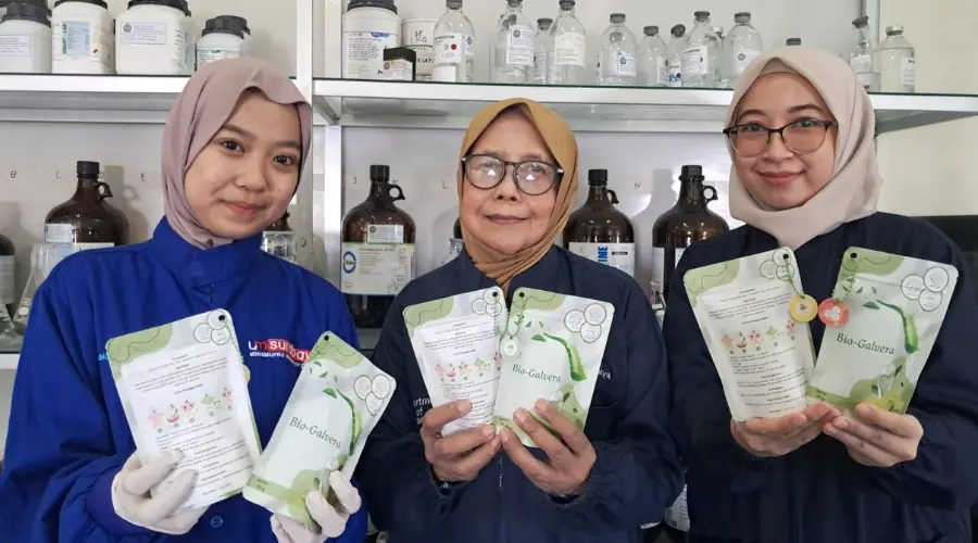 Gambar Berita Bio-Galvera, Masker Alami dari Cangkang Telur & Lidah Buaya Buatan Mahasiswa UM Surabaya